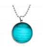 Brilliant Noctilucent Jewelry English Words Glowing Pendant Round Dome Cabochon Chain Retro Fashion Necklace for Female