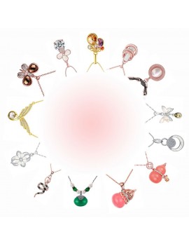 Viennois Vintage Antique Rhinestone Round Opal Pendant Necklace Women Fashion Jewelry Gift
