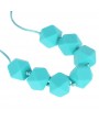 100% Food Grade Teething Teether Necklace Soft Beads for Chew Baby Toddler Nursing Jewelry Toy for Mom to Wear BPA Free