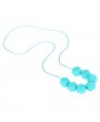 100% Food Grade Teething Teether Necklace Soft Beads for Chew Baby Toddler Nursing Jewelry Toy for Mom to Wear BPA Free