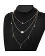 Fashion Multi-layer Necklace Moon Star Elephant Pendant Necklace Clavicle Chain Women Jewelry