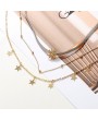 Fashion Personality Vintage Multi-layer Choker Collar Jewelry Long Pendant Necklaces Accessories for Women and Girls with Zinc Alloy