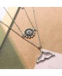 Fashion Personality Vintage Multi-layer Choker Collar Jewelry Long Pendant Necklaces Accessories for Women and Girls with Zinc Alloy