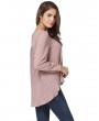 New Women Chiffon Blouse Pleated O-Neck Long Sleeve Asymmetric Loose Casual Solid Plus Size Shirt Top