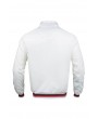 White Striped Color Block Zip-up Men's Sports Jacket