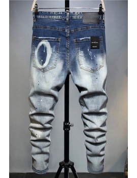 Men's Faded Ripped Skinny Jeans